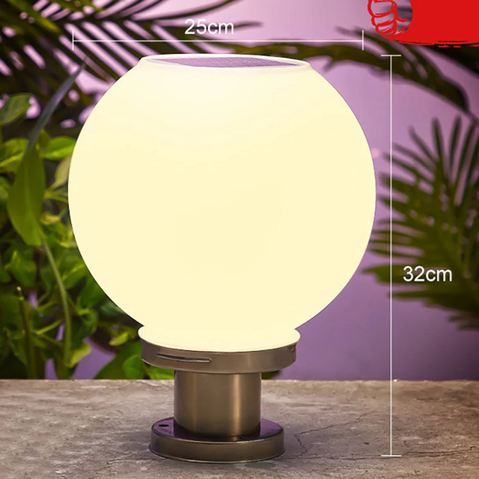 Solar Light Outdoor Fixtures Courtyard Garden Lawn Street Lights Round Ball Lamp External Landscape Patio Pillar Party Lighting