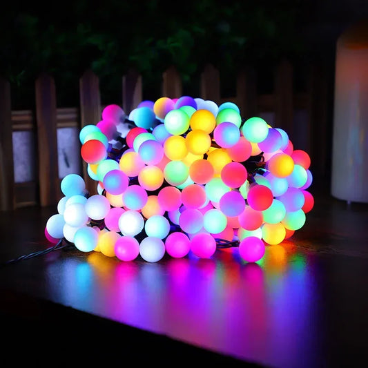 Solar String Light Outdoor Small Ball Lights with 8 Modes Waterproof Solar Powered Patio Light for Garden Christmas Halloween