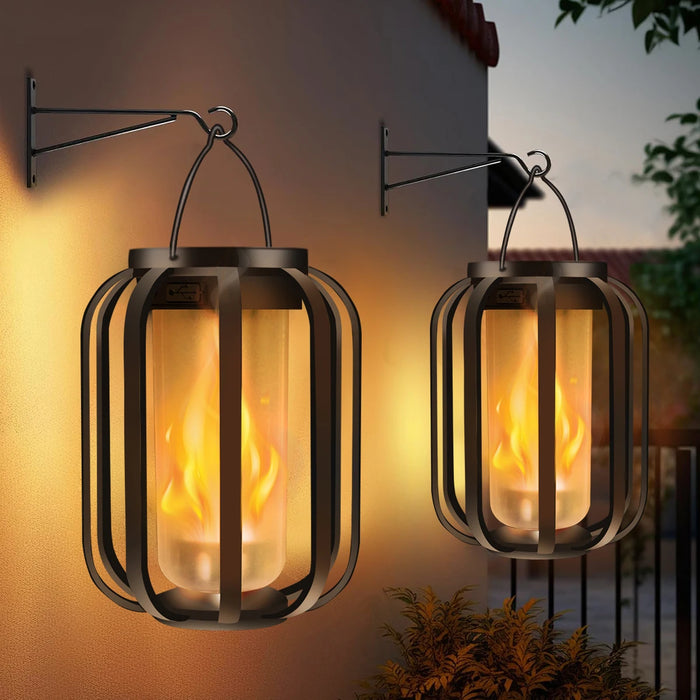 Solar Lanterns Outdoor Waterproof Hanging Lights for Outside Solar Table Lanterns Solar Wall Lantern Lights for Porch Patio Yard