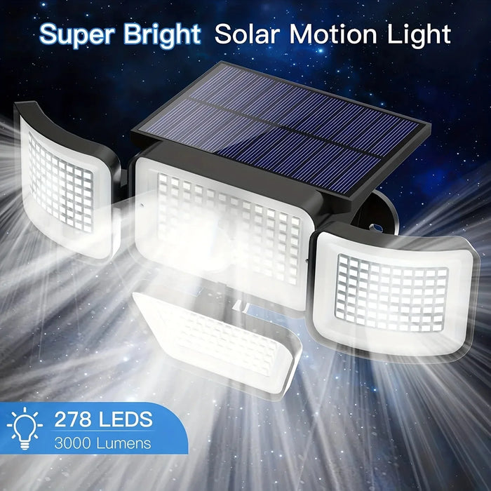 Solar Outdoor Lights 278 LED Motion Sensor Lights Solar Flood Security Lights for Backyard Yard Patio