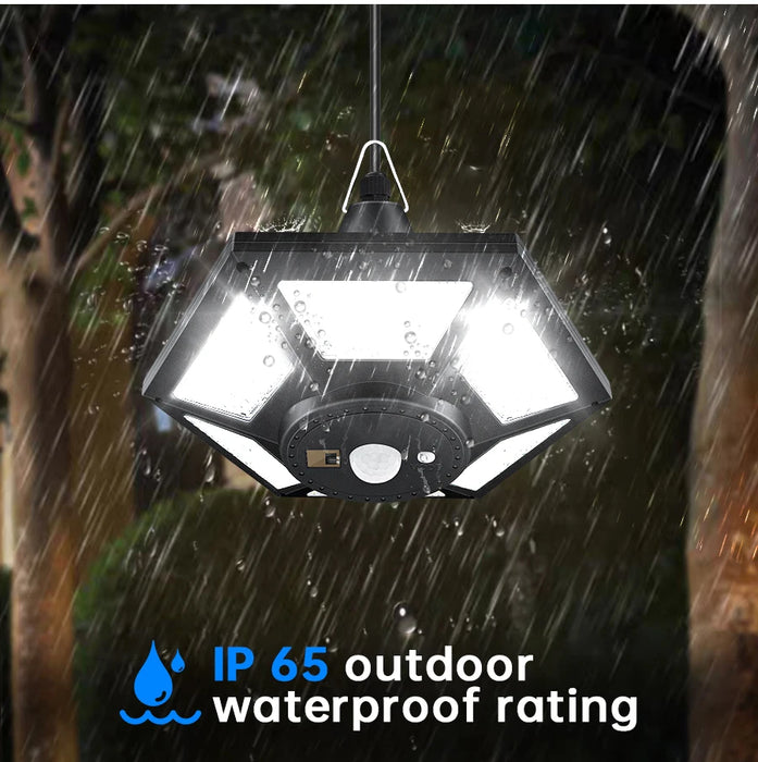 Solar Shed Light Solar Pendant Light Indoor Outdoor 228/180 LED 1000LM 5 Modes with Remote Control for Barn Gazebo Garage
