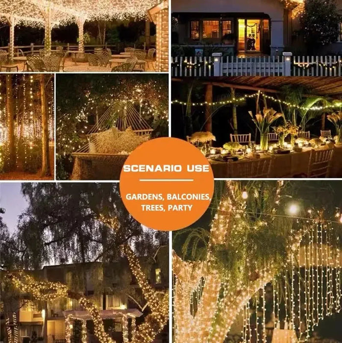 LED Solar String Light 8Modes Outdoor Garden Fairy Lights Led Twinkle Waterproof Lamp for Christmas Party Decor Lamp 12m/22m/32m