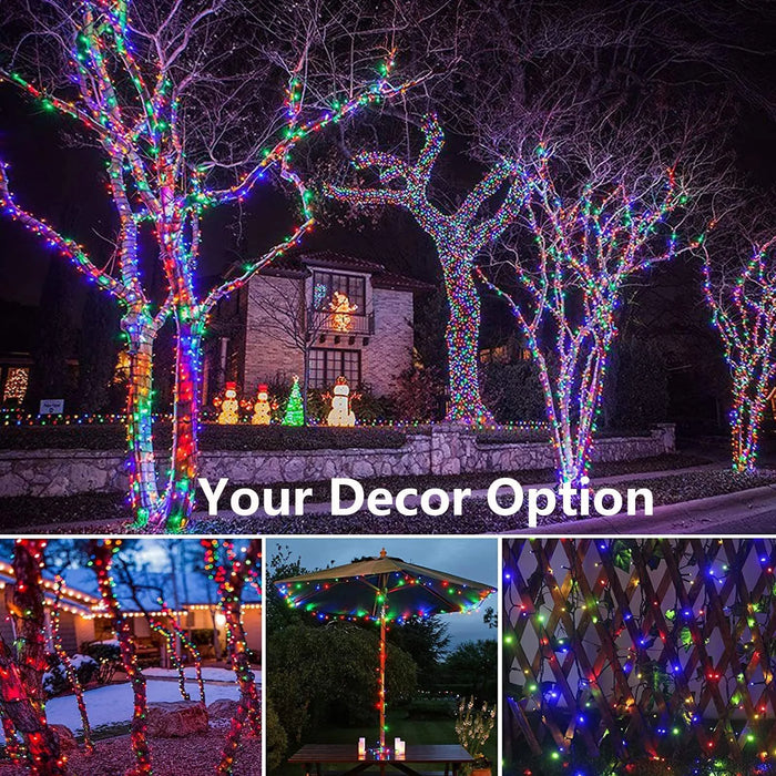 Outdoor Solar String Lights LED Garland Fairy Light Solar Powered Garden Decor Light for Patio Yard Tree Wedding Christmas Party