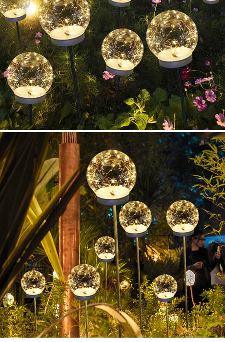 Solar Luminous Ball Reed Lamp Outdoor Scenic Spot Square Park Street Lighting Decoration Landscape Lawn Floor Lamp