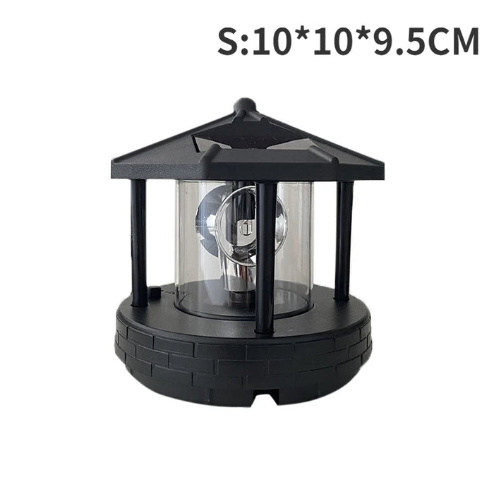 Solar Power Lamps Rotating Lighthouse Beacon Tower LED Light Outdoor Garden Landscape Courtyard Lawn Outdoor Decoration Light