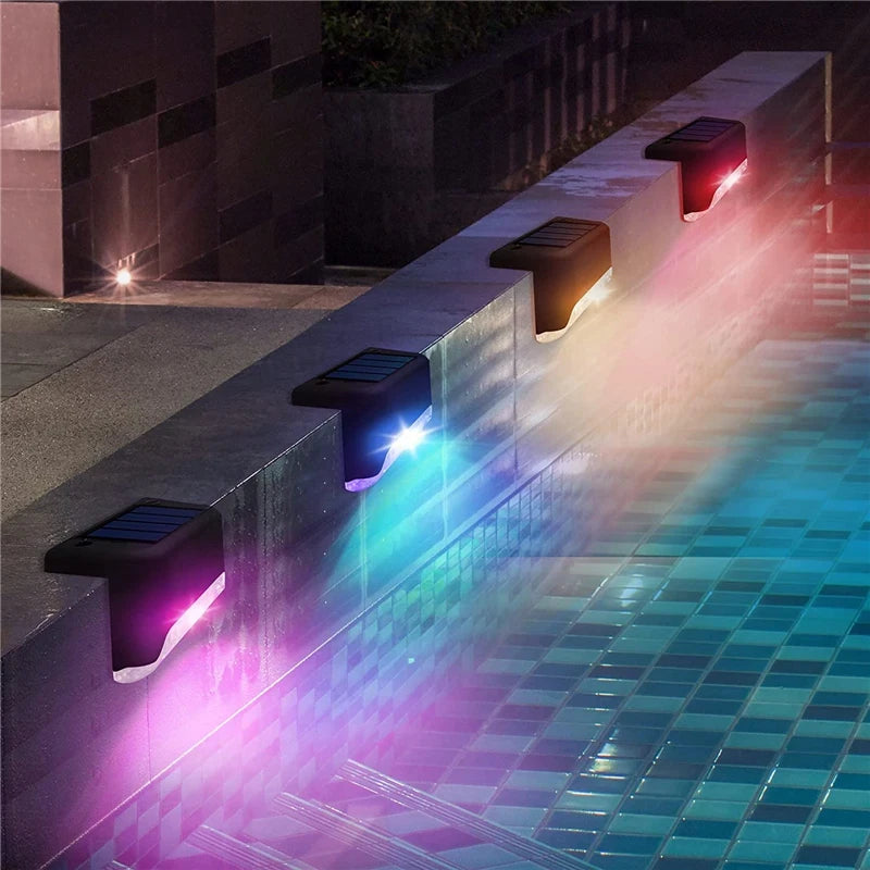 Solar Step Lights Outdoor LED Fence Lights 20 Pack Waterproof Led Solar Lamp for Railing Stairs Yard Patio and Pathway
