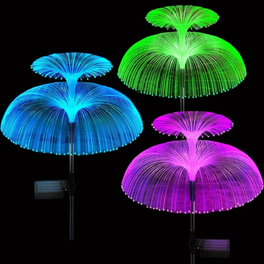 Solar Flowers Lights Waterproof Outdoor 7 Color Changing Jellyfish Garden Decor Solar Lawn Lights For Yard Pathway Solar Lamp