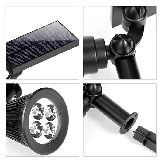 1/2 Packs Solar Lights Solar Spotlight Waterproof Solar Wall Light Solar Garden Light Solar Lamp Outdoor Spotlight