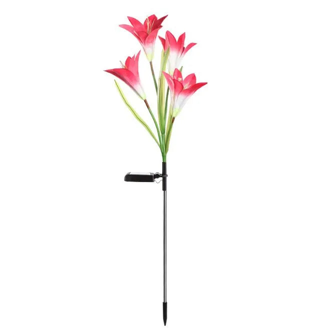 Outdoor Solar Lights Solar Garden Lawn Lights Bigger Lily Flowers landscape lighting for Outdoor Patio Yard Garden Decoration