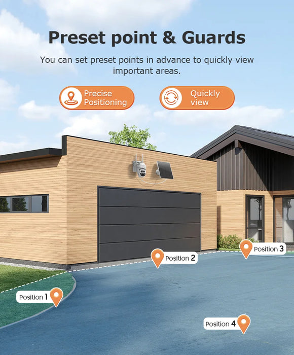 Solar Camera Security Cameras Wireless WIFI / 4G Solar Outdoor Camera 8MP 4K 12X Zoom SIM Human Detection Security Kamera