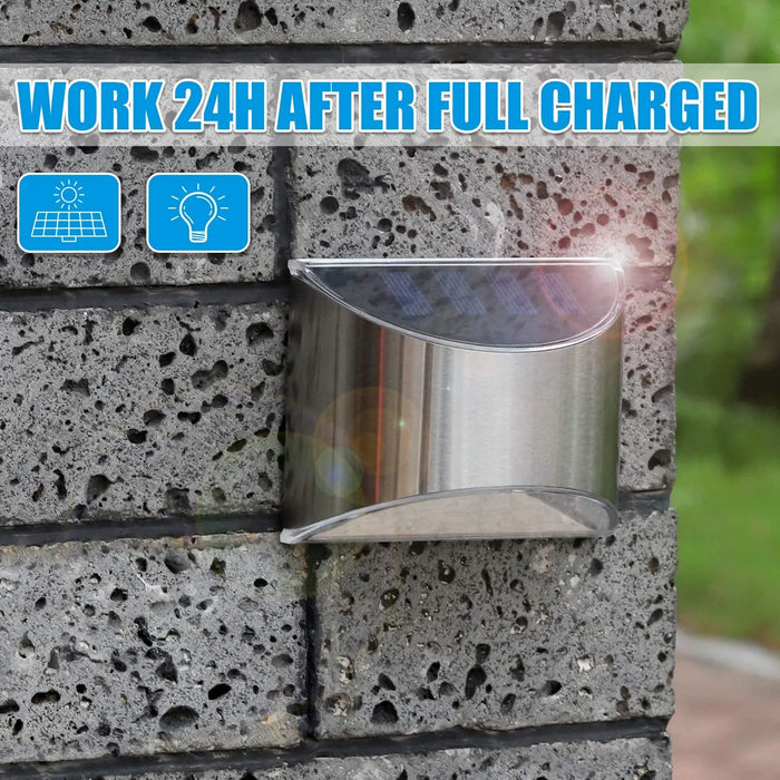 1 Pack Solar Fence Light Solar Garden Light Outdoor Solar Wall Light Solar Deck Light Waterproof For Garden Patio Yard Decor