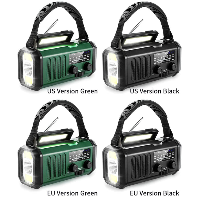 Emergency Hand Crank Radio 20000mAh Solar Powered Radio with Flashlight Reading Lamp SOS Alarm for Outdoor Camping and Emergency