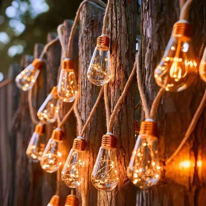 Solar Patio String Light 7m 16 Bulbs 8 Modes Fairy Light Outdoor Waterproof Lamp For Garden Fence Balcony Party Christmas Decor