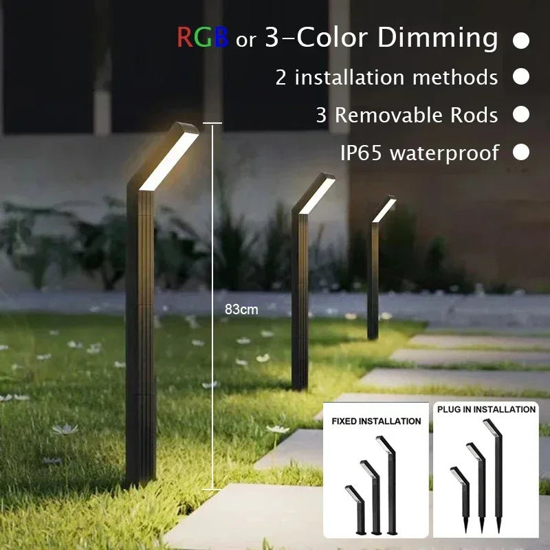 LED Solar Lights Outdoor RGB Pathway Lawn Light IP65 Waterproof Solar Lamp for Garden Walkway Path Driveway Patio Yard Decor