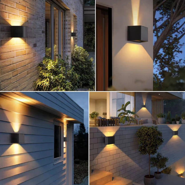Solar Wall Lamp Outdoor Waterproof Solar Powered Light UP and Down Illuminate Home Garden Yard Decoration Outside Sunlights