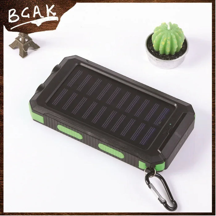 Hot New Style 200000mAh  Large Capacity Solar Power Bank New Portable With Lanyard Compass External Battery Outdoor Camping Char