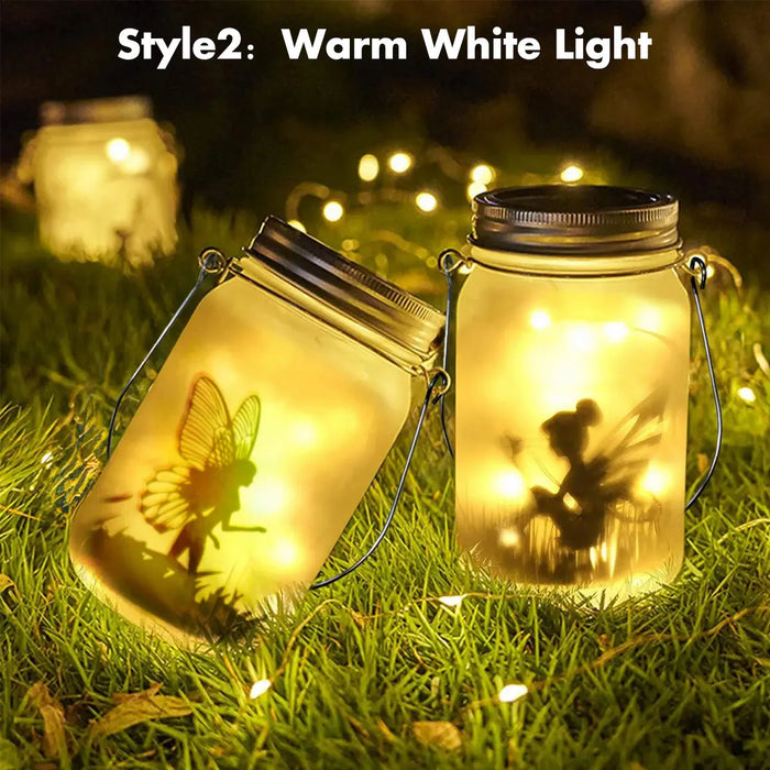 Christmas Solar Lantern Mason Jar Lights Solar Fairy Hanging Lanterns For Outdoor Yard Lawn Garden Decor Jar Light for Xmas Gift