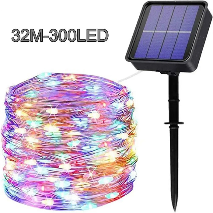 Solar LED Light 7M/22M/32M Outdoor Garden Waterproof Fairy Garland String Lights Christmas Holiday Party Decoration Solar Lights