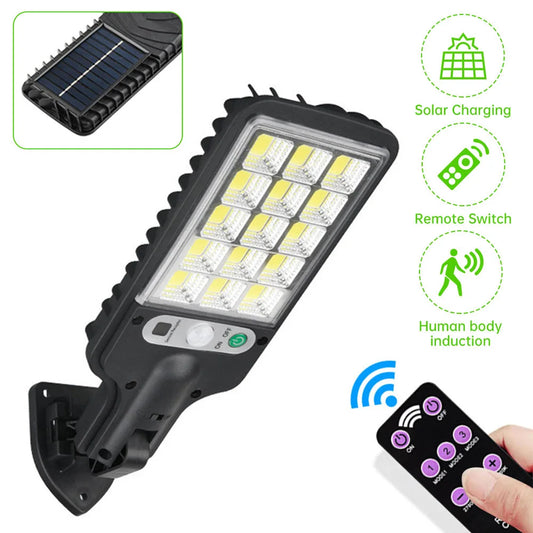 Powerful Solar Street Lights Outdoor Solar Lamp 3 Light Mode Waterproof Motion Sensor Security Lighting for Patio Path Yard