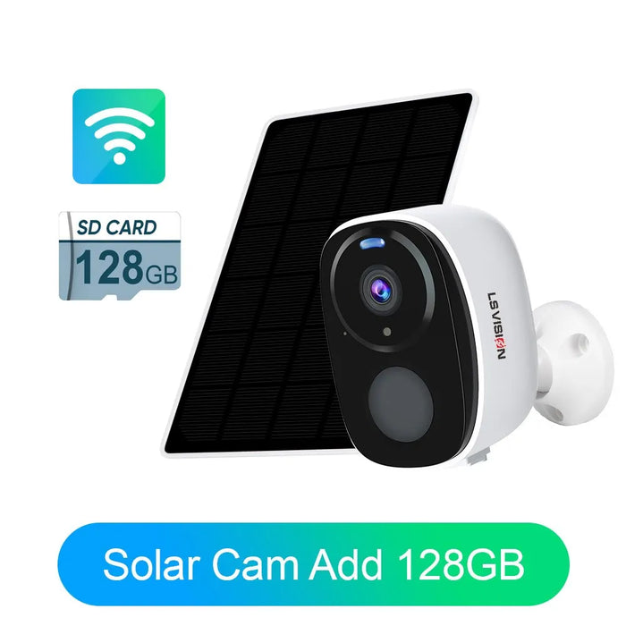 LS VISION Solar Security Cameras Wireless Outdoor 5MP UHD Battery Power WiFi Surveillance Color Night 2-Way Audio Motion Detect