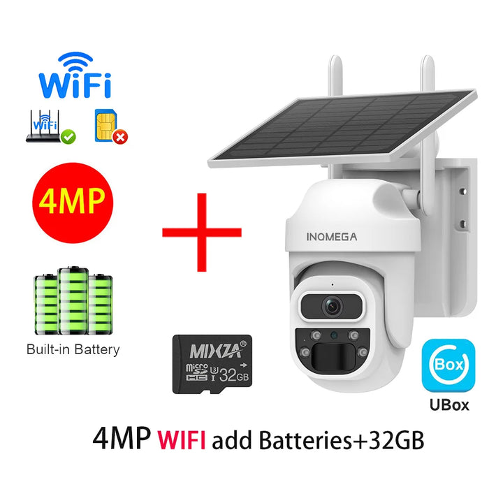 Solar Camera Security Cameras Wireless WIFI / 4G Solar Outdoor Camera 8MP 4K 12X Zoom SIM Human Detection Security Kamera