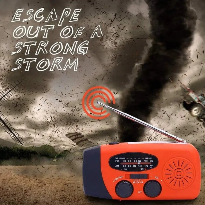 Hand Solar Radio Portable Power Bank AM/FM/NOAA Emergency Weather Radio for Hurricane Earthquake Disaster Survival Supply