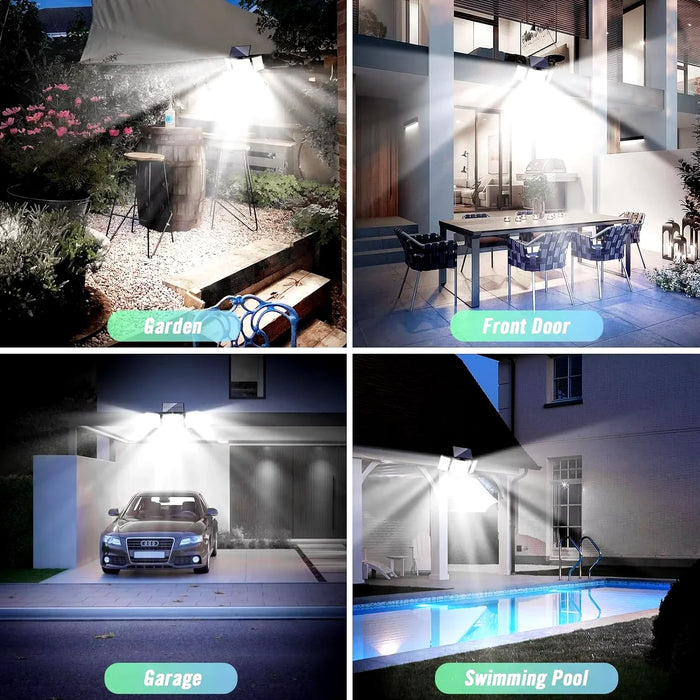 280 LED Solar Wall Lights Outdoor Motion Sensor Solar Flood Street Lamp with Adjustable Lighting Head For Street Gardens