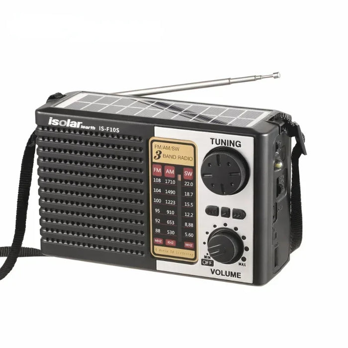 Multi Band FM Radio Solar Charging Emergency Radio with LED Lights Wireless Bluetooth Speaker Supports TF USB FM / AM / SW Radio