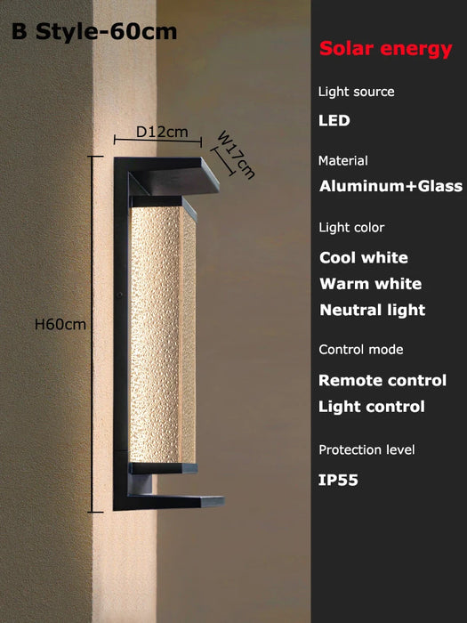 Solar Wall Light Outdoor Dusk to Dawn Porch Lighting Fixture Waterproof Solar Lanterns Anti-Rust Lanterns for Front Patio Garage