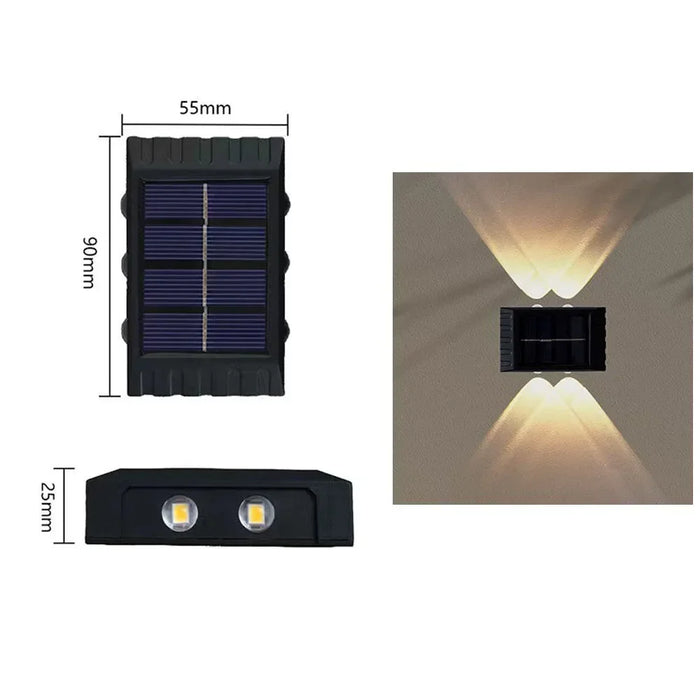 Solar Outdoor Wall Light 4/6/8/10LED Waterproof Garden Light Courtyard Railing Decoration Atmosphere Light Downlight Luminous So