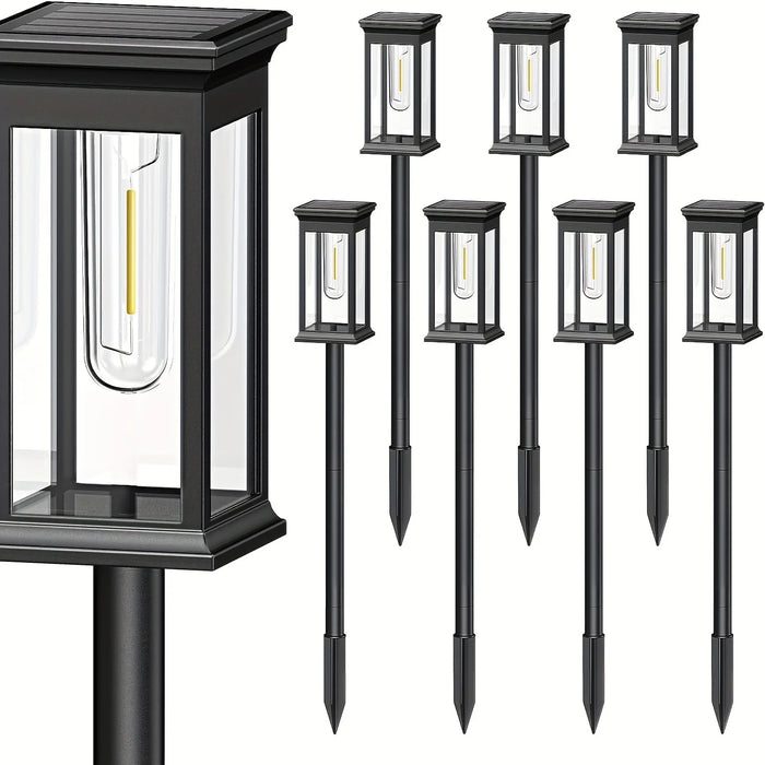 Solar Pathway Lights Outdoor Solar Lighting Garden Lamp Waterproof Landscape Lights Walkway Driveway Lawn Light Garden Decor New