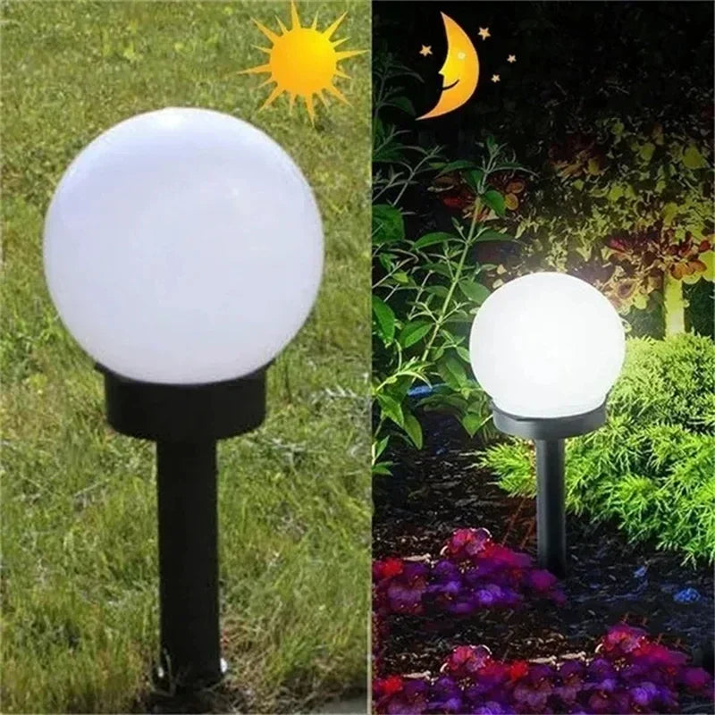 Solar Garden Light Panel LED Round Ball Outdoor Waterproof Decorative Energy Powered for Street Courtyard Landscape Lamp Path