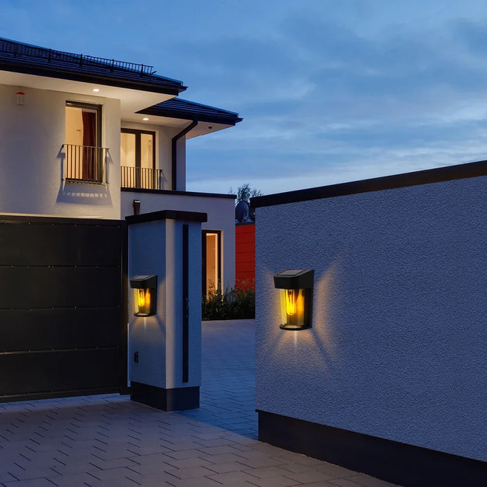 Solar Wall Lights Outdoor Porch Lights Fixture Solar Lantern Motion Sensor Waterproof Entryway Door Exterior Wall Lamp