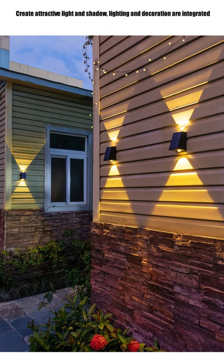 Solar Wall Light Strong Brightness Outdoor Waterproof Home Garden Arrangement Terrace Balcony Atmosphere Decoration Night Lamp