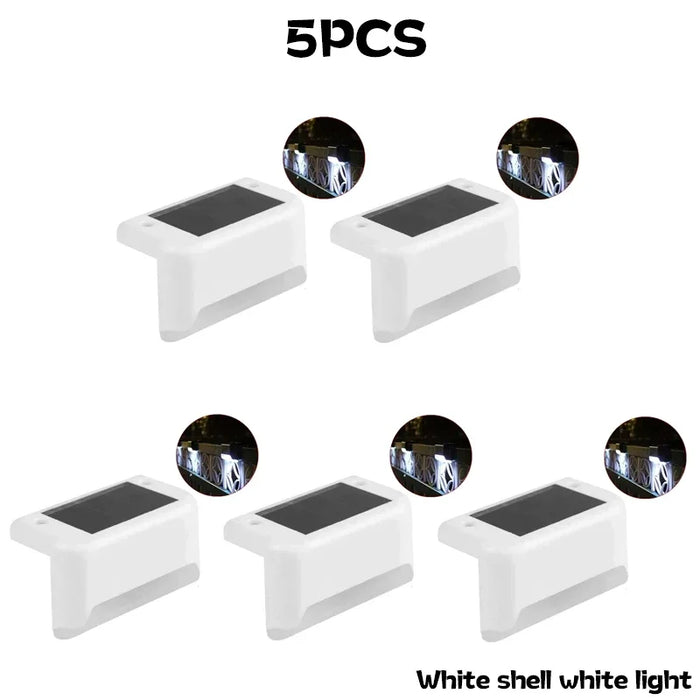 1~10pcs Solar Deck Lights Outdoor Step Lights Waterproof Led Solar Lights for Railing Stairs Step Fence Yard Patio and Pathway