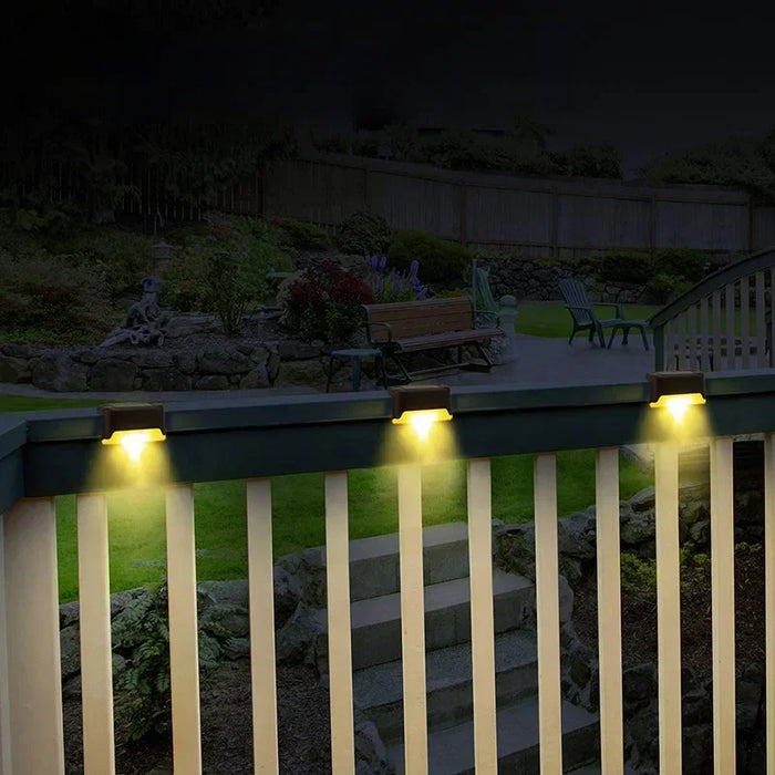 1~24PCs Solar Deck Lights Outdoor Waterproof LED Garden Step Light Stair Decorative Fence Lighting Patio Stairs Railing Pathway