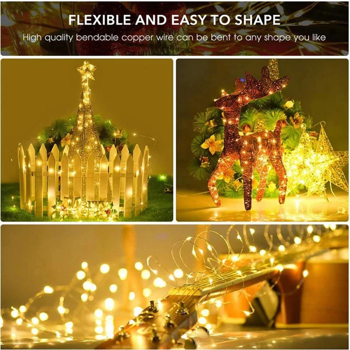 Solar String Light Outdoor Garden Fairy String Light Led Twinkle Waterproof Lamp for Christmas Patio Tree Party 5M/12M/22M/42M