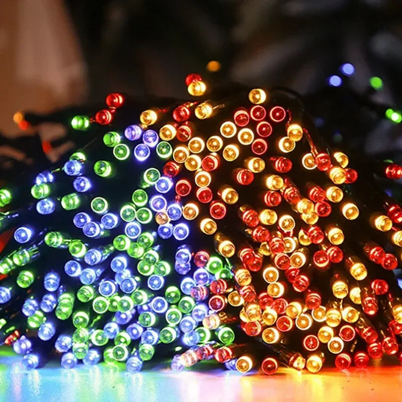 Solar String Light Fairy Outdoor Garden Waterproof Lamp Christmas Garland Xmas Holiday Party Home Halloween Decoration