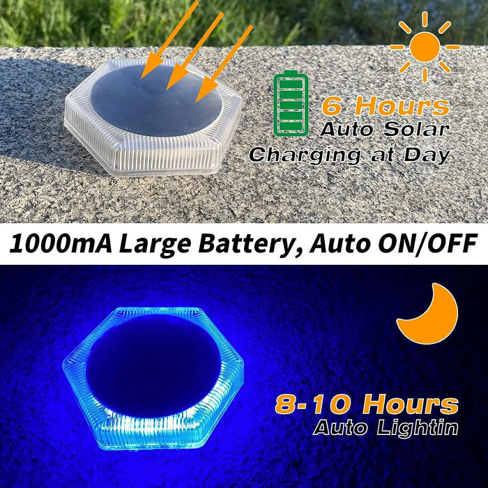 Solar Deck Lights Fence Post Solar Lights for Patio Pool Stairs Step and Pathway Deck Lights Solar Powered Outdoor Lights