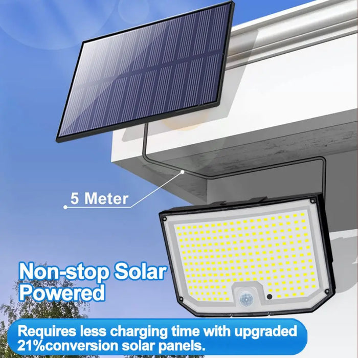 Solar Security Lights Motion Sensor Outdoor 318/238/226LED Garden Lights Waterproof Split Flood Wall Lights Solar Powered 3 Mode