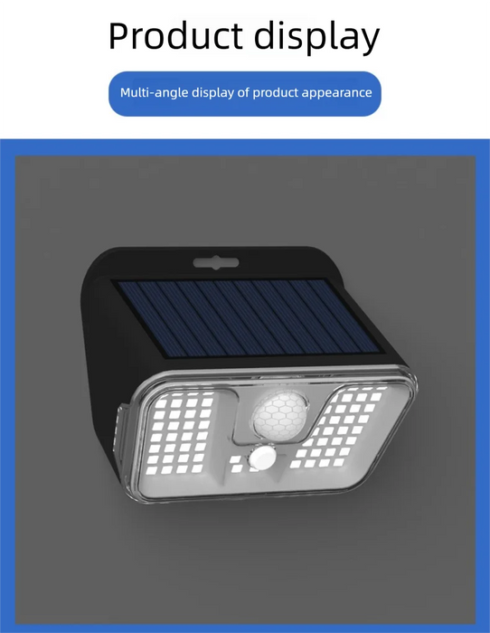 Solar Lights Outdoor Garden 68 LED Super Bright Solar Security Wall Lights Small Fence Light Motion Sensor Waterproof Door Yard