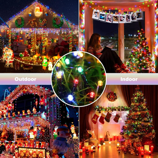 100LED Solar String Lights Outdoor Waterproof Fairy Lights String 8 Mode for Home Gardens Wedding Party Xmas Outdoor Tree Decor