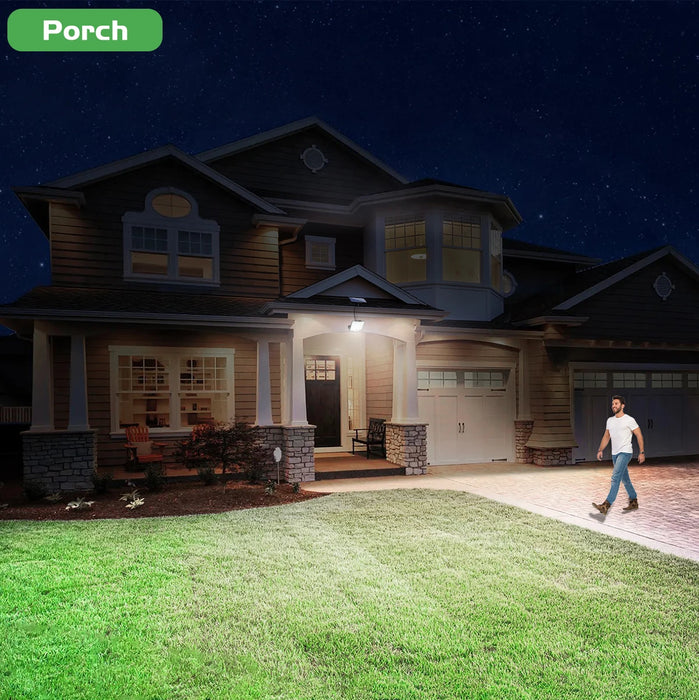 Solar Flood Light Outdoor With 3 Mode Adjustable Auto On/Off Waterproof Solar Light Wall Lamp for Porch Patio Garden Garage Yard