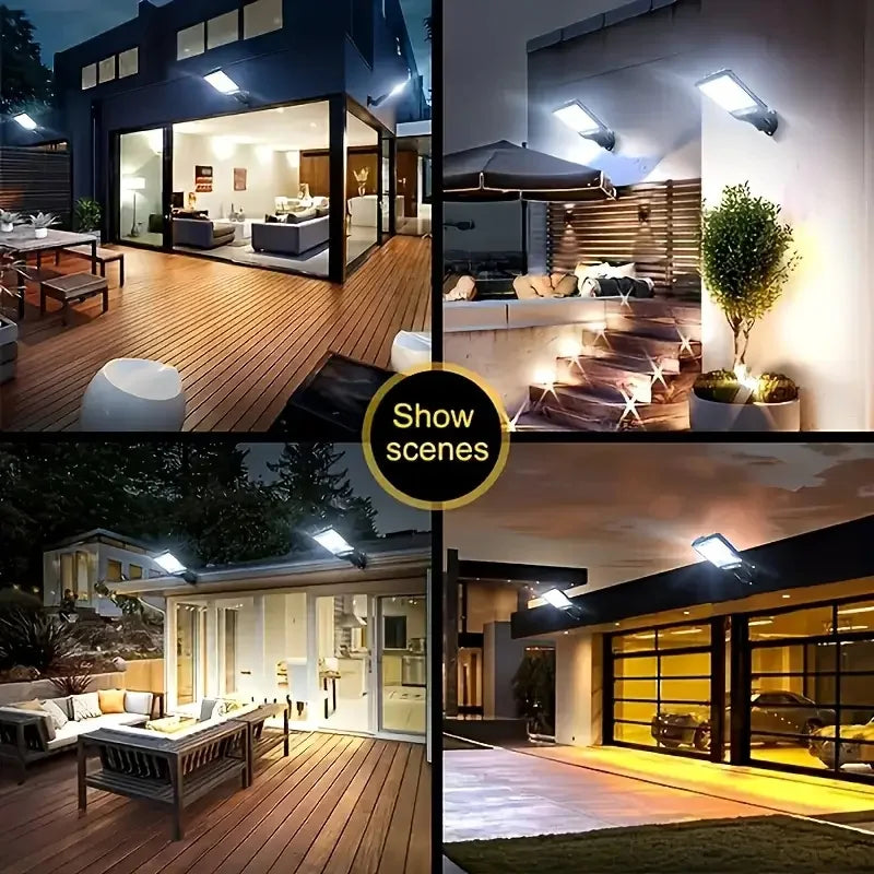 Wide Solar Outdoor LED Wall Light