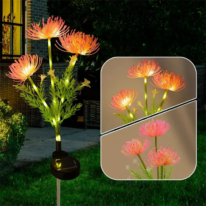 Solar Flower Lights Outdoor Waterproof Solar Garden Lighting For Garden Pathway Courtyard Decoartion