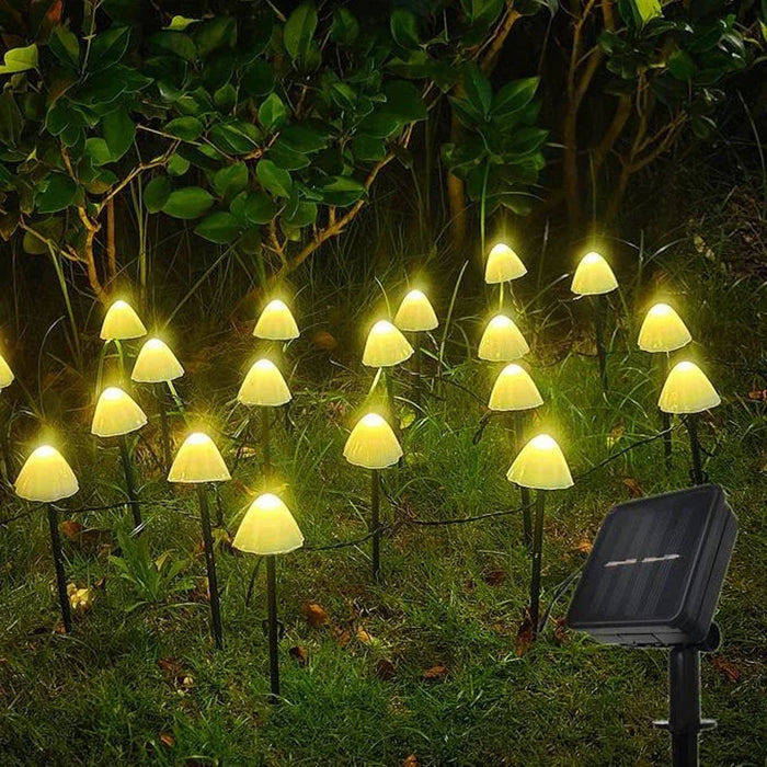 Solar Lights String Mushroom Lawn Fairy Lights LED Solar Lamps Outdoor For Garden Patio Terrace Path Landscape Decoration Lamps