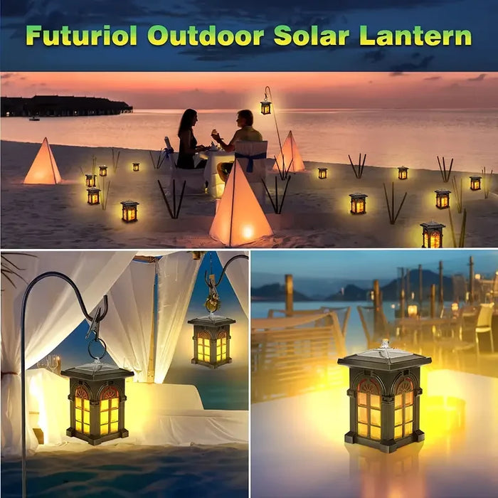 2pcs/4pcs Mini Solar Lantern, Solar Outdoor Lights With Flickering Flame Outdoor Lighting Halloween Decorations, Mini Solar Powe