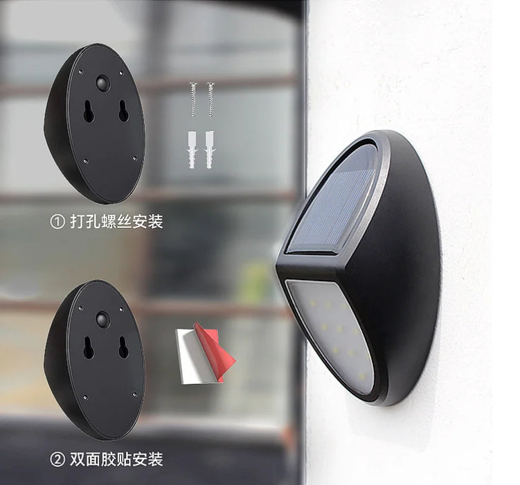 Solar wall lamp for home use no wiring waterproof step lamp villa wall staircase fence decoration courtyard lamp