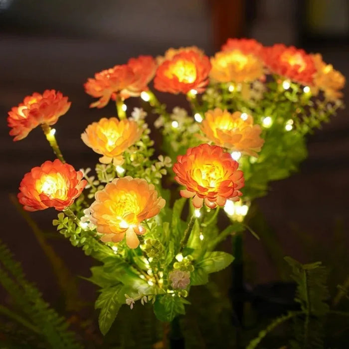 Solar Snow Flower Lights For Outdoor Courtyard Decoration LED Simulation Flower Lights Solar Lawn Lights For Garden Lights