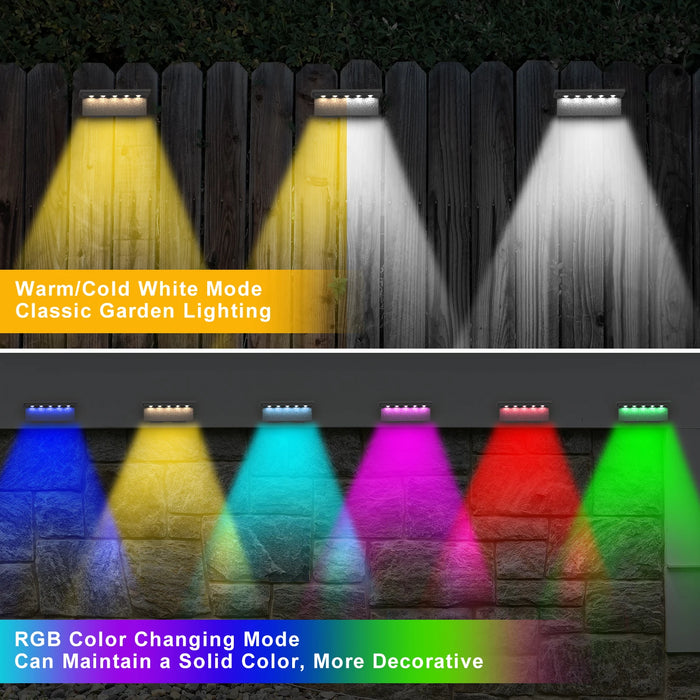 LED Solar Stair Light Path Outdoor Waterproof Wall Lamp Garden Terrace Guardrail Step Light Landscape Balcony Fence Solar Lights